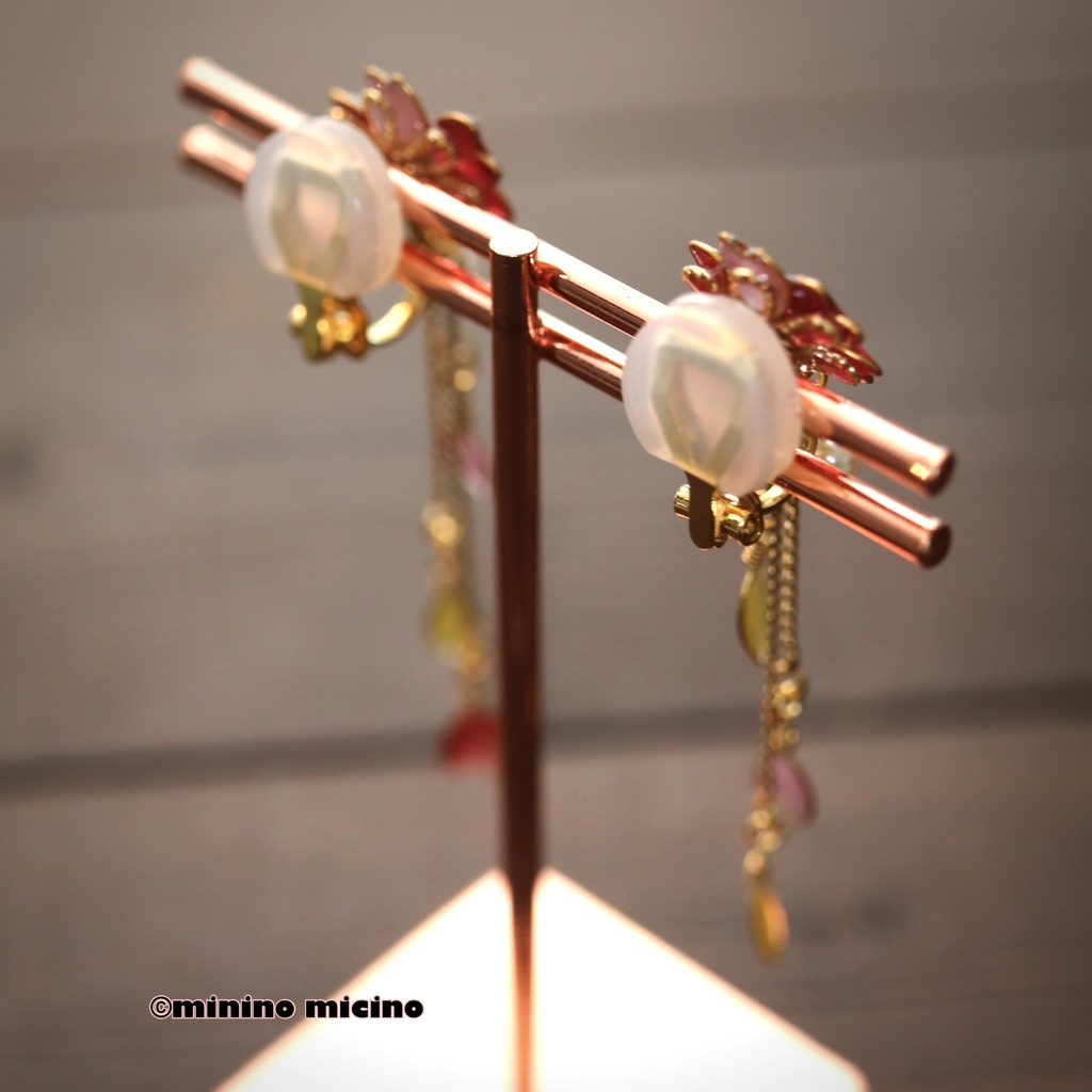 桜モチーフワイヤー イヤリング&ピアス