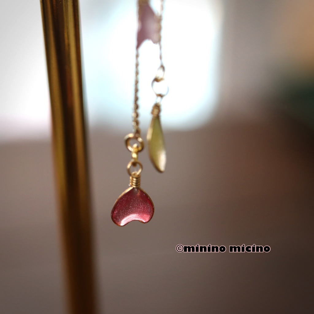 桜モチーフワイヤー イヤリング&ピアス