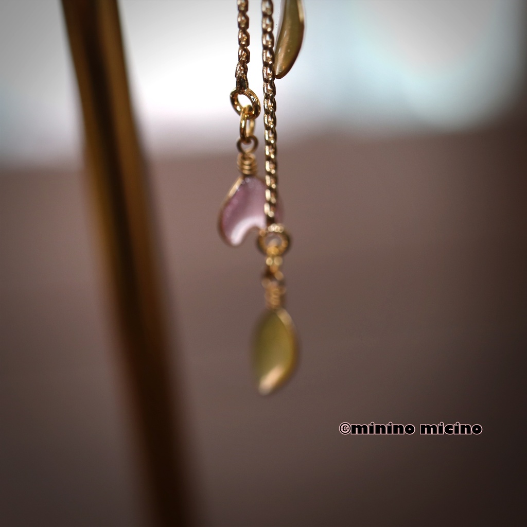 桜モチーフワイヤー イヤリング&ピアス