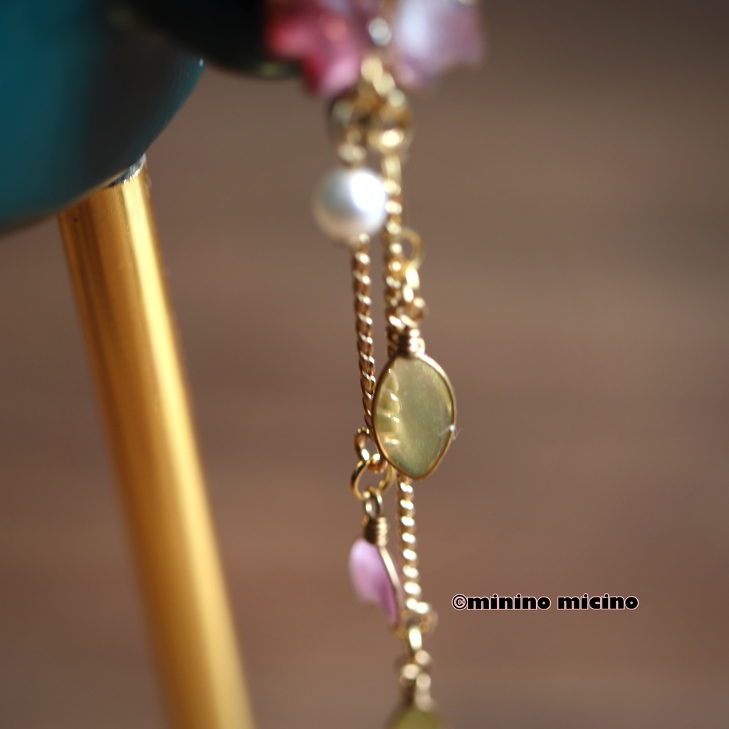 桜モチーフワイヤー イヤリング&ピアス