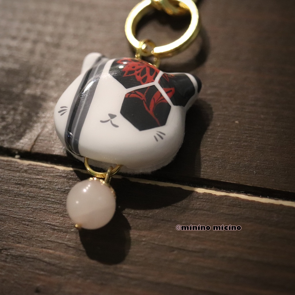 和風アートキャットバッグチャーム❀岩・亀・剣