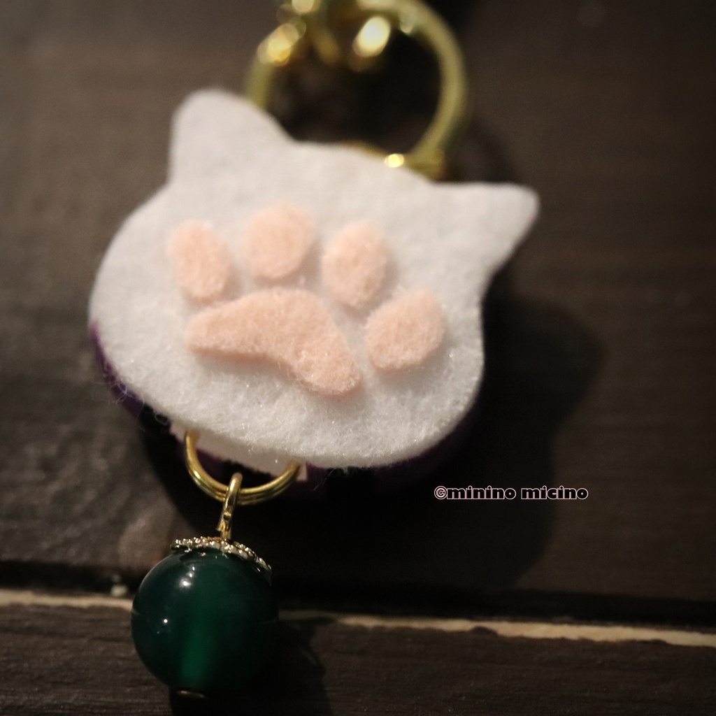 和風アートキャットバッグチャーム❀岩・亀・剣