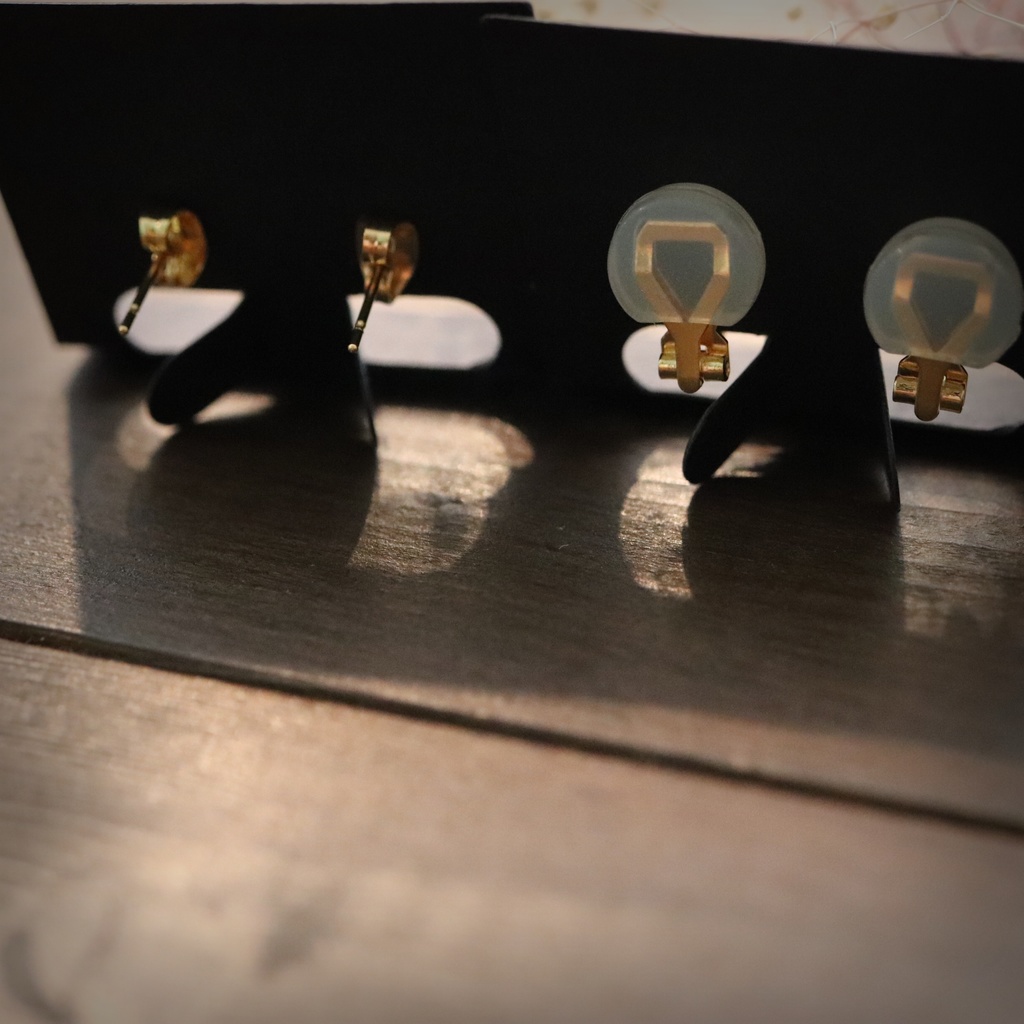 和風アートビッグキャット イヤリング&ピアス❀軽装 鶴