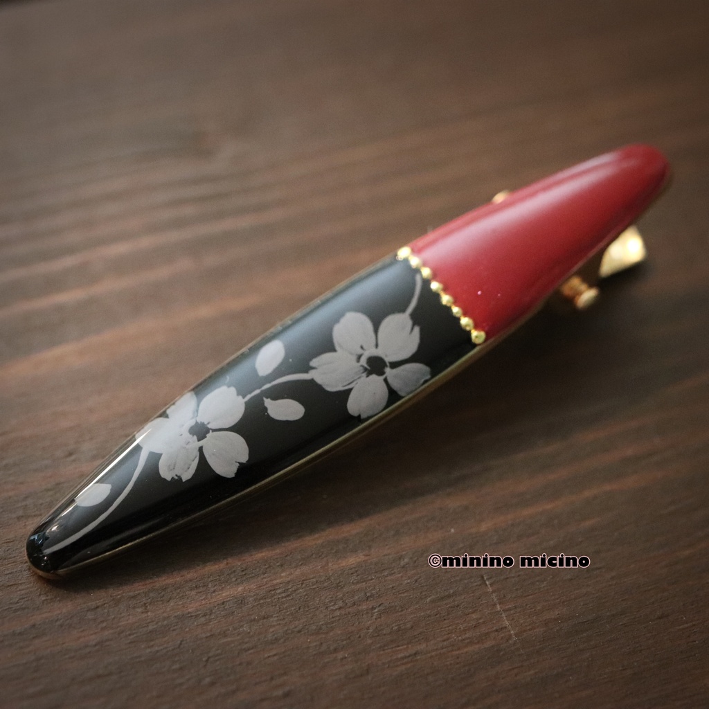 新型 和風アートミニオーバルクリップ❀清