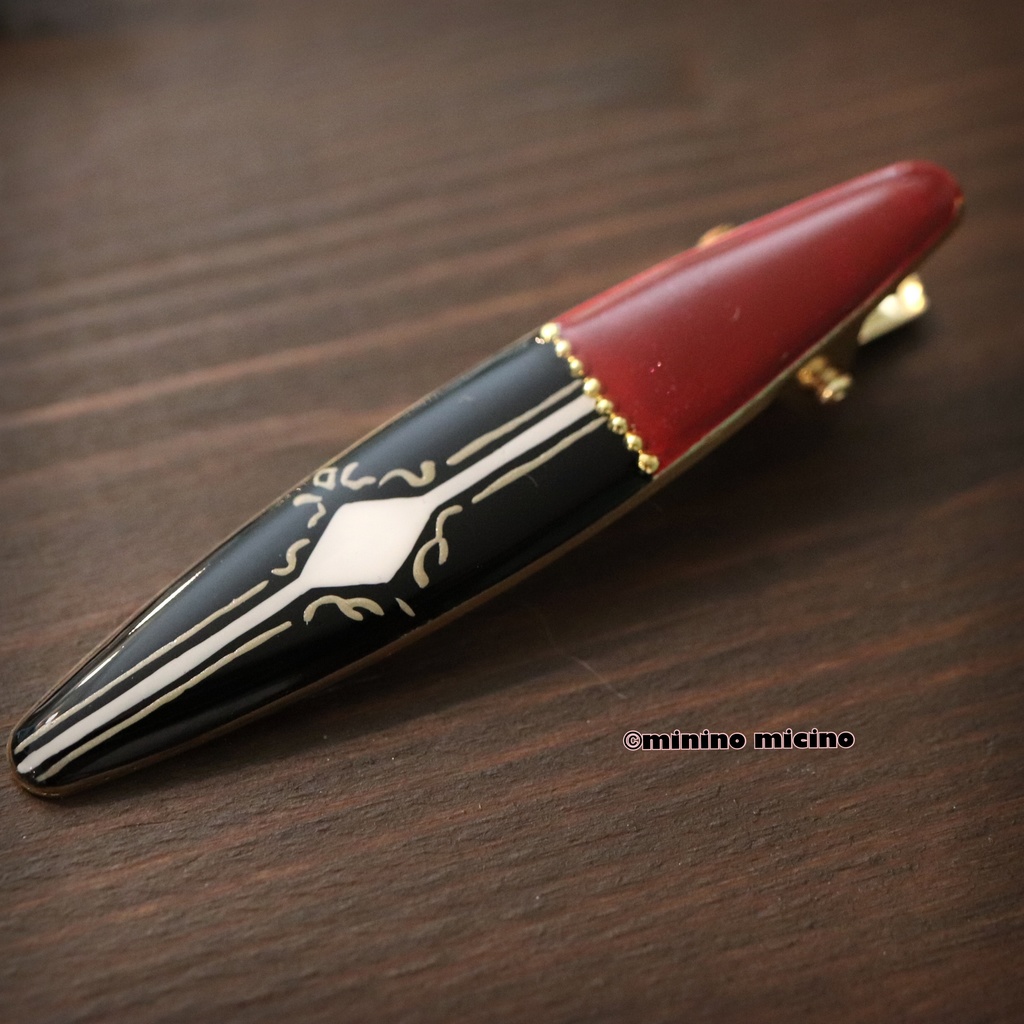 新型 和風アートミニオーバルクリップ❀和