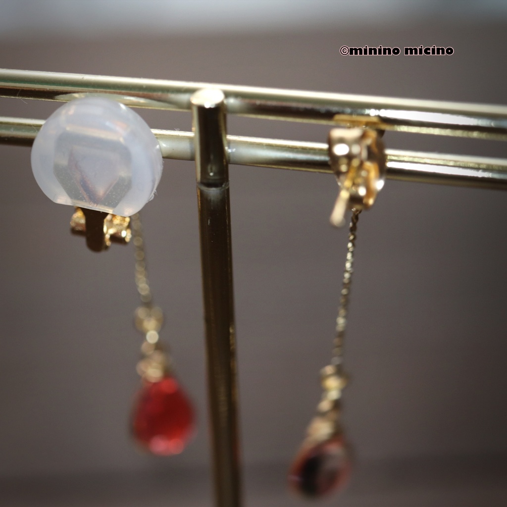 和風アートドロップ イヤリング&ピアス❀堀