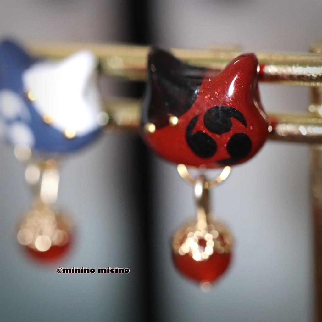 復刻 和風アートキャット イヤリング&ピアス❀和堀