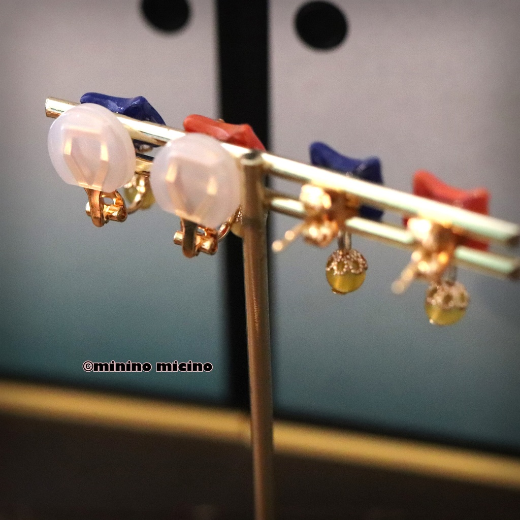 復刻 和風アートキャット イヤリング&ピアス❀国義