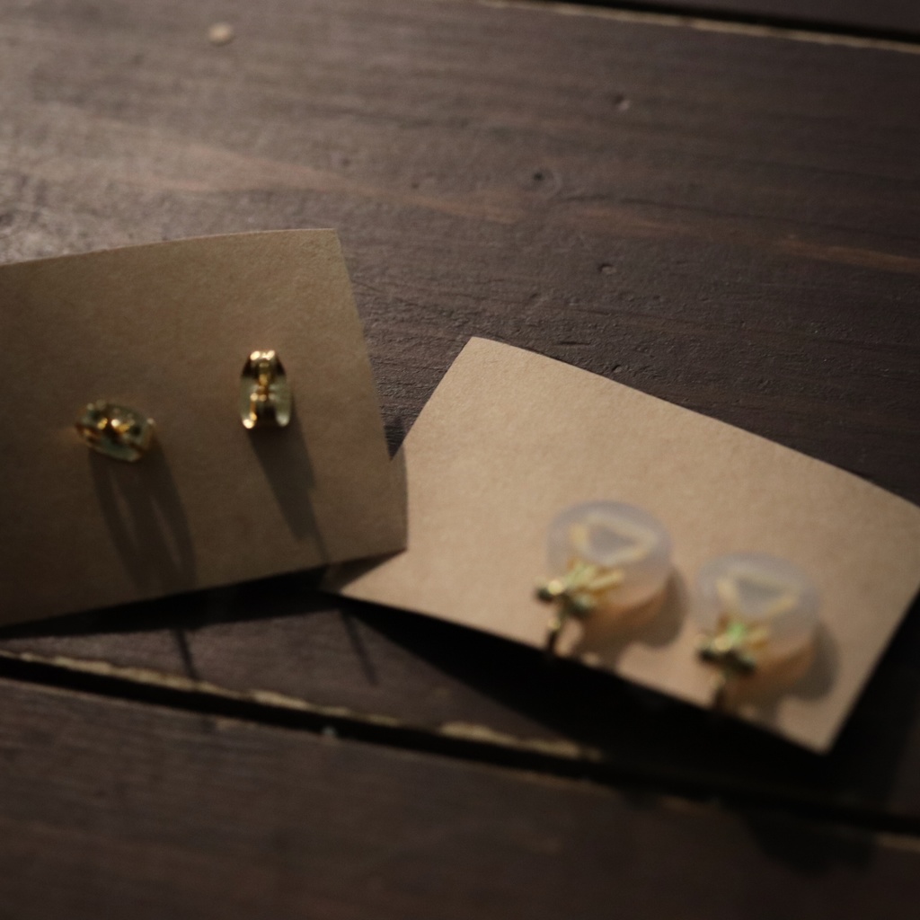 復刻 和風アートキャットイヤリング&ピアス❀肥