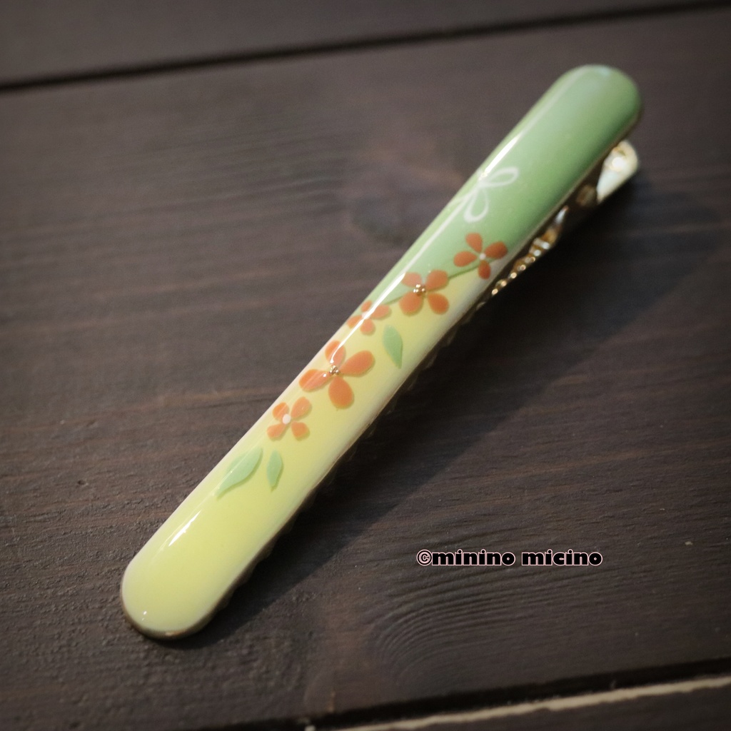 和風アートスティッククリップ❀限定金木犀Ver石