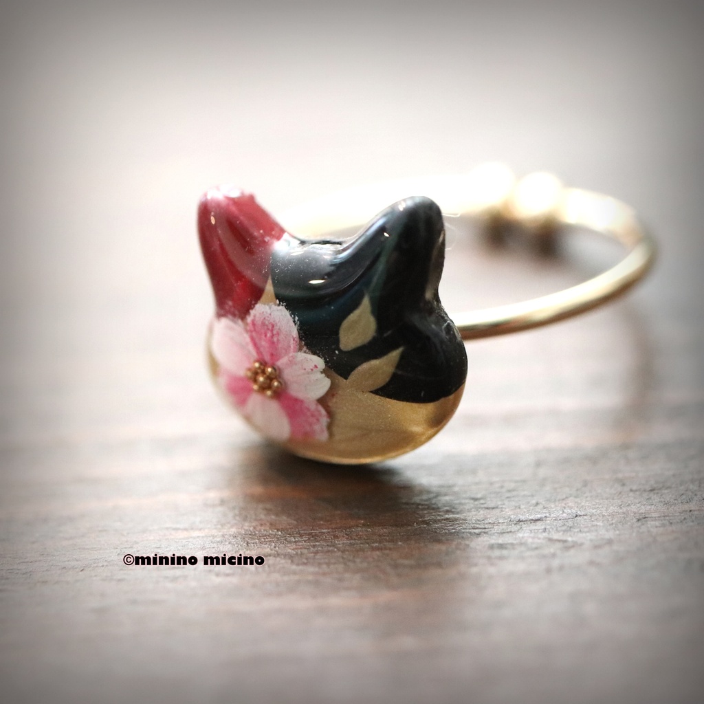 和風アートキャットリング❀南泉
