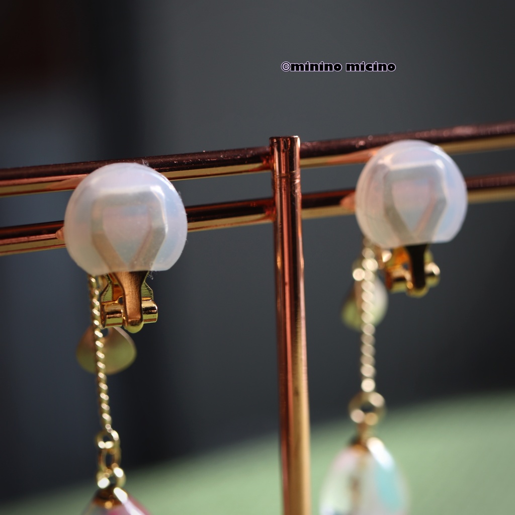 干支シリーズ 「巳」アートドロップピアス&イヤリング