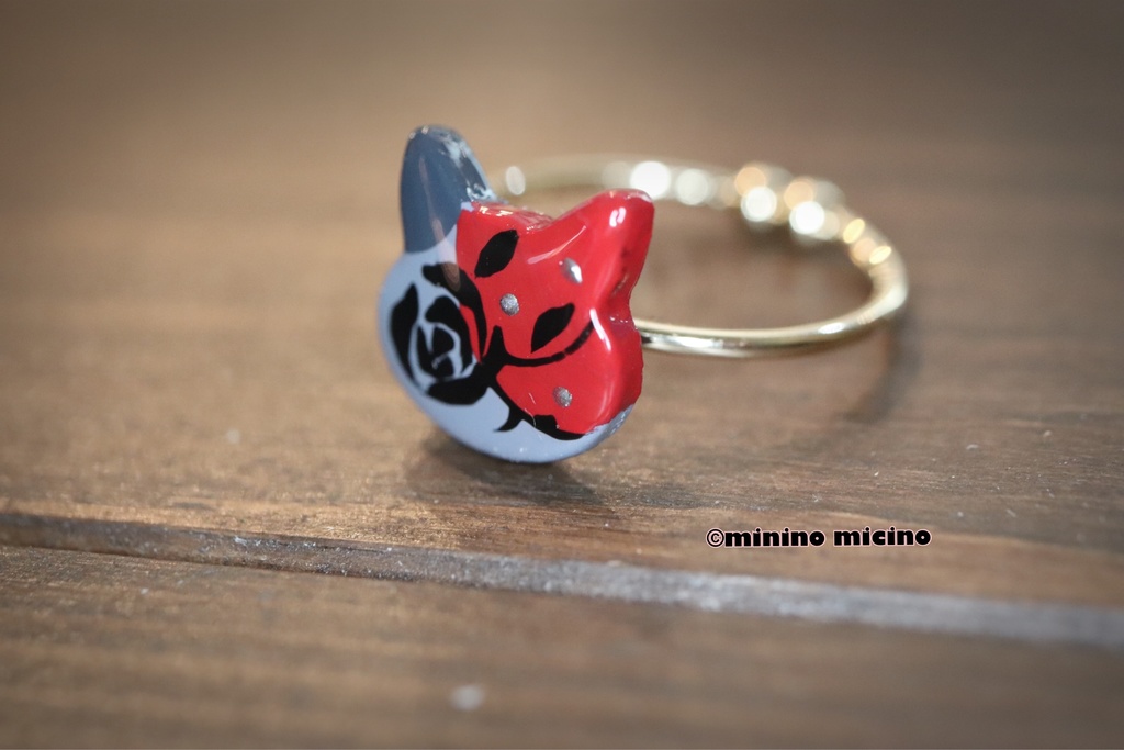 和風アートキャットリング❀京