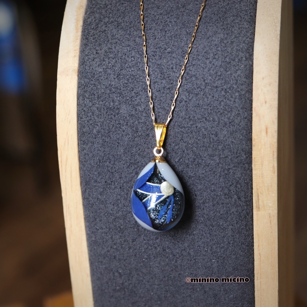 和風アートドロップペンダント❀極義 再販別注カラー