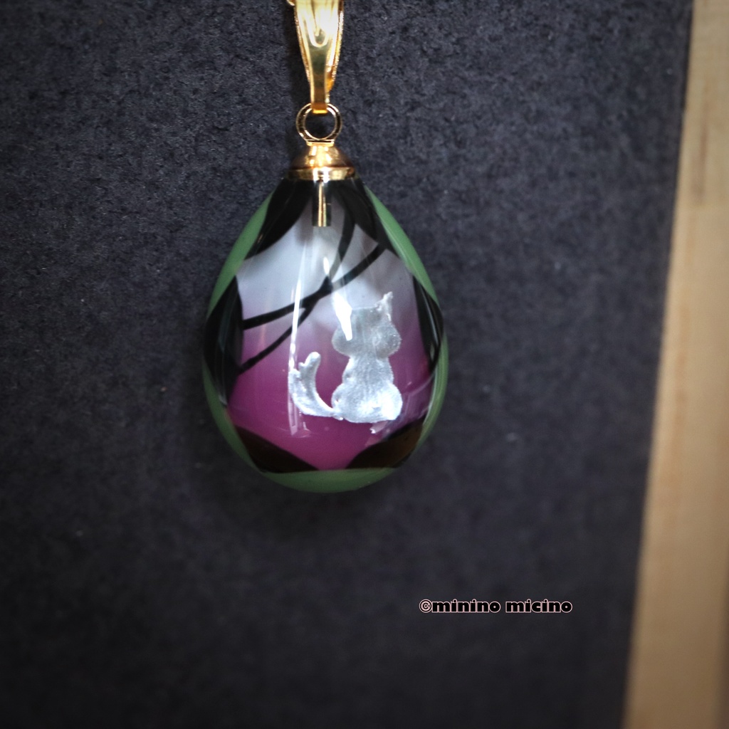 和風アートドロップペンダント❀五月