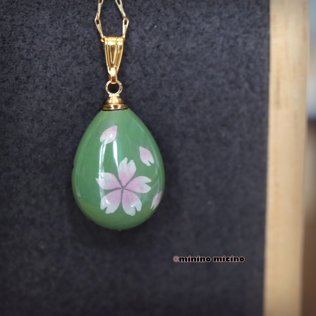 和風アートドロップペンダント❀五月