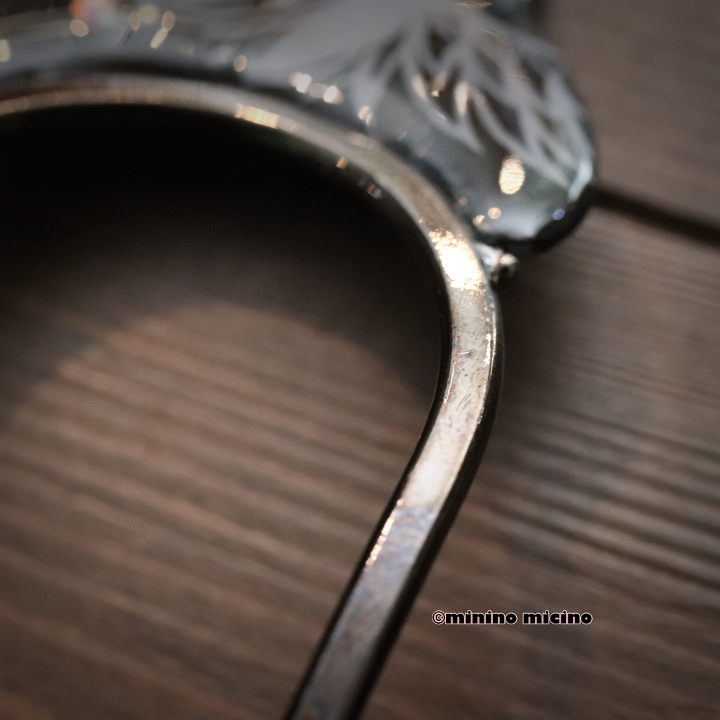 訳あり 和風アートキャットかんざし(簪)❀黒鶴