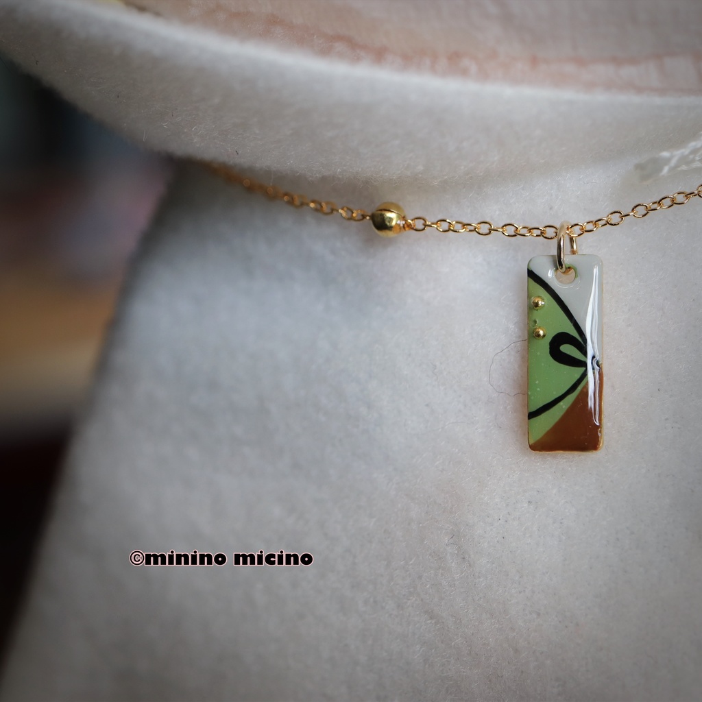 予約 和風ワンパクぬい専用アートタグペンダント❀石