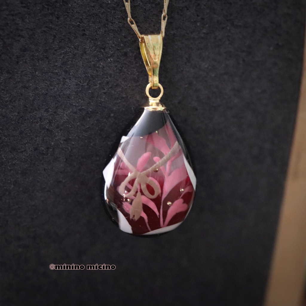 和風アートドロップペンダント❀燭