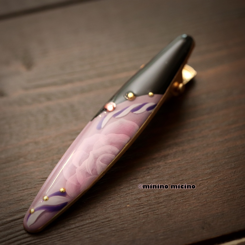 和風アートオーバルクリップ❀歌