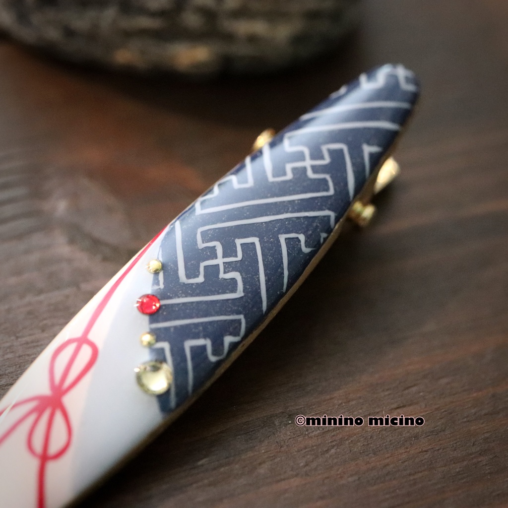 和風アートオーバルクリップ❀月