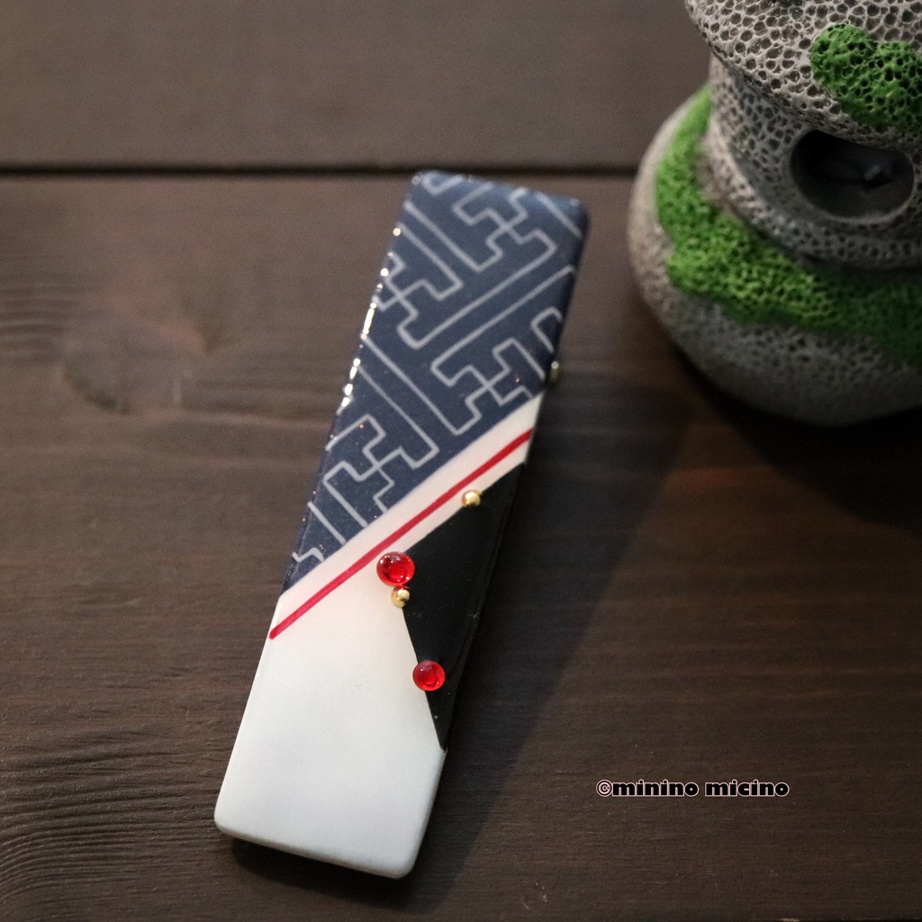 和風アートサークルクリップ❀月