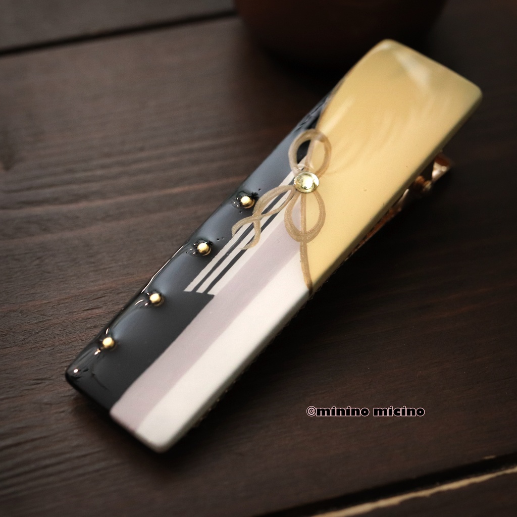 和風アートサークルクリップ❀髭