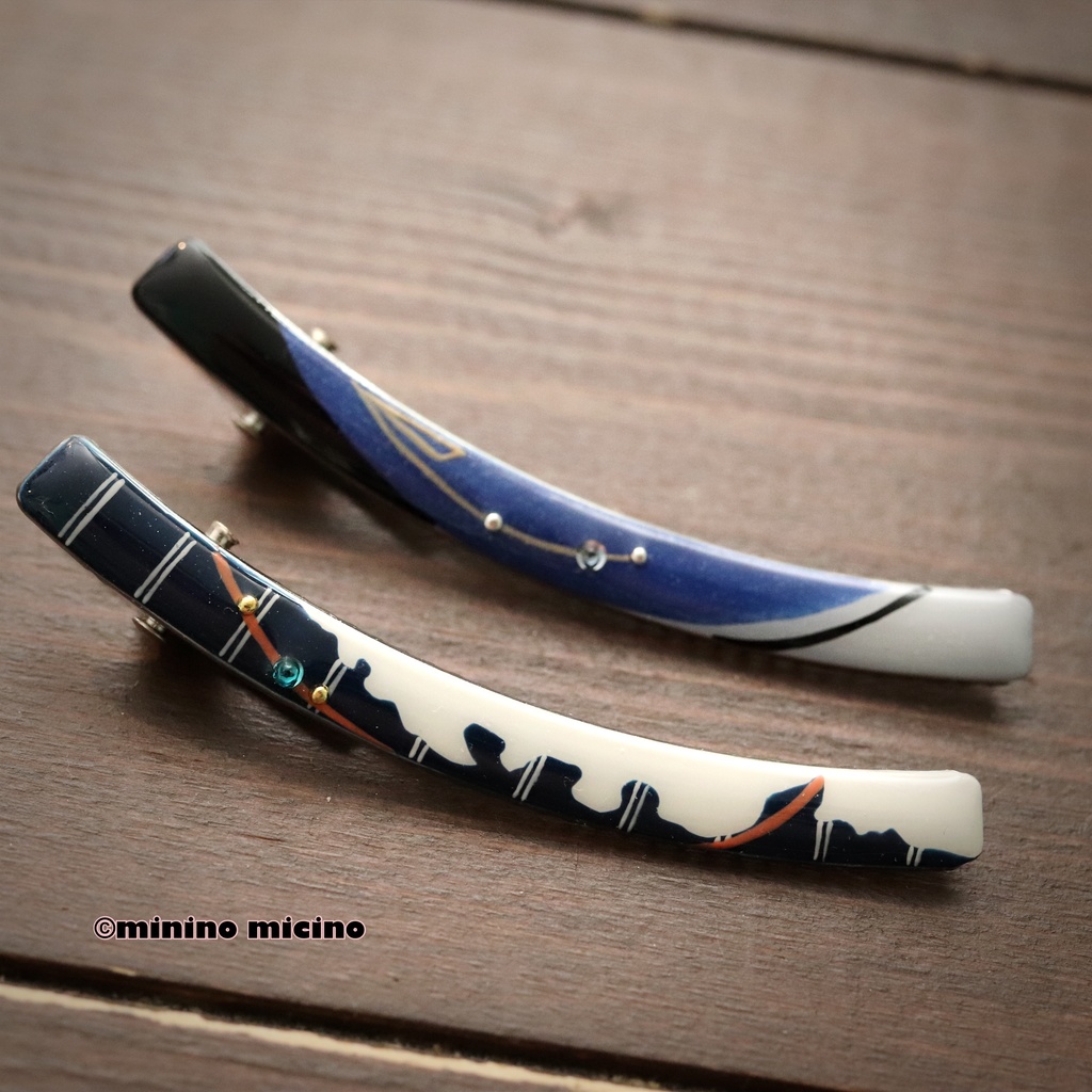 和風アートカーブクリップ❀国&義