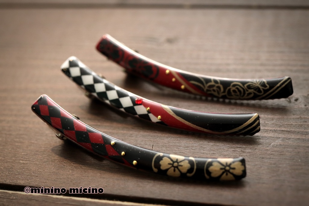 和風アートカーブクリップ❀清 全3種類