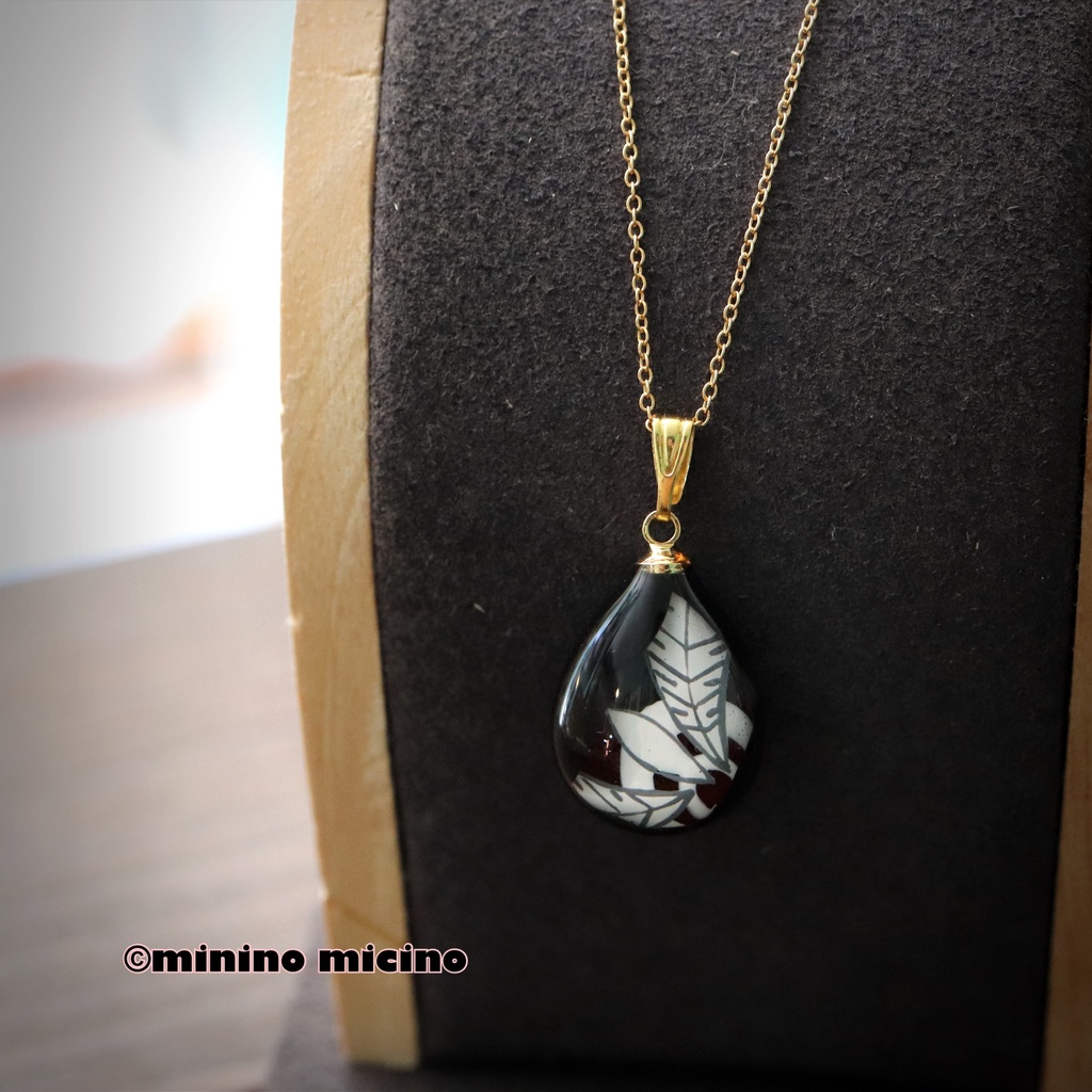 和風アートドロップペンダント❀日号