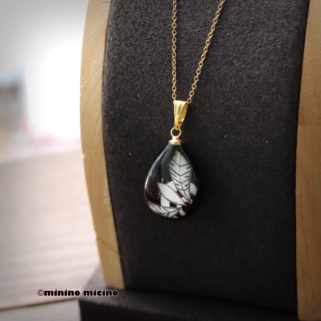 和風アートドロップペンダント❀日号