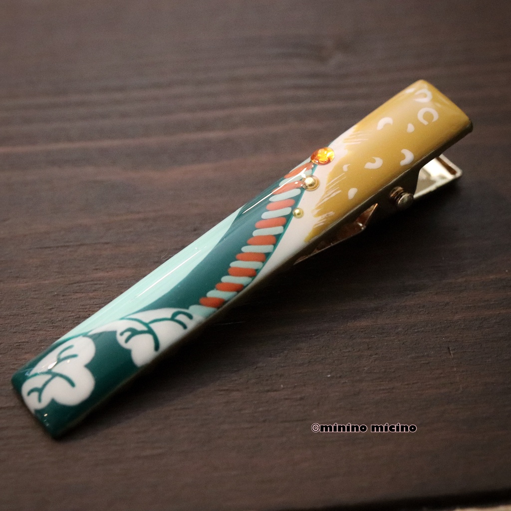 和風アートクリップ❀柏