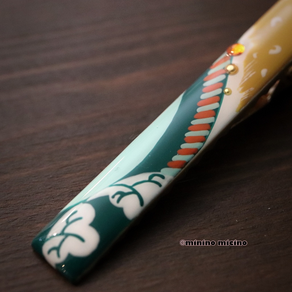 和風アートクリップ❀柏