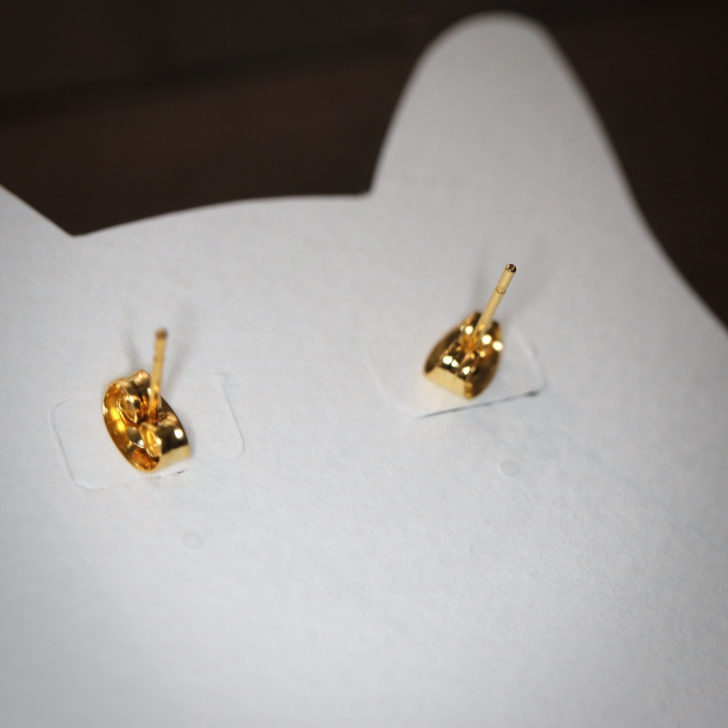 受注 和風アートペアキャット イヤリング&ピアス🐾清&安
