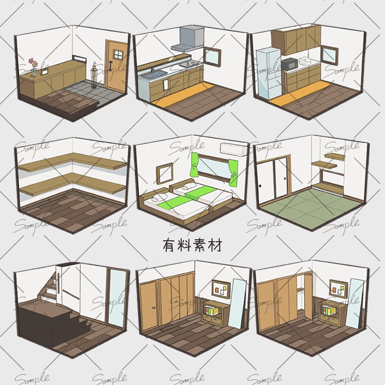【無料/有料】箱庭セット(住宅編)