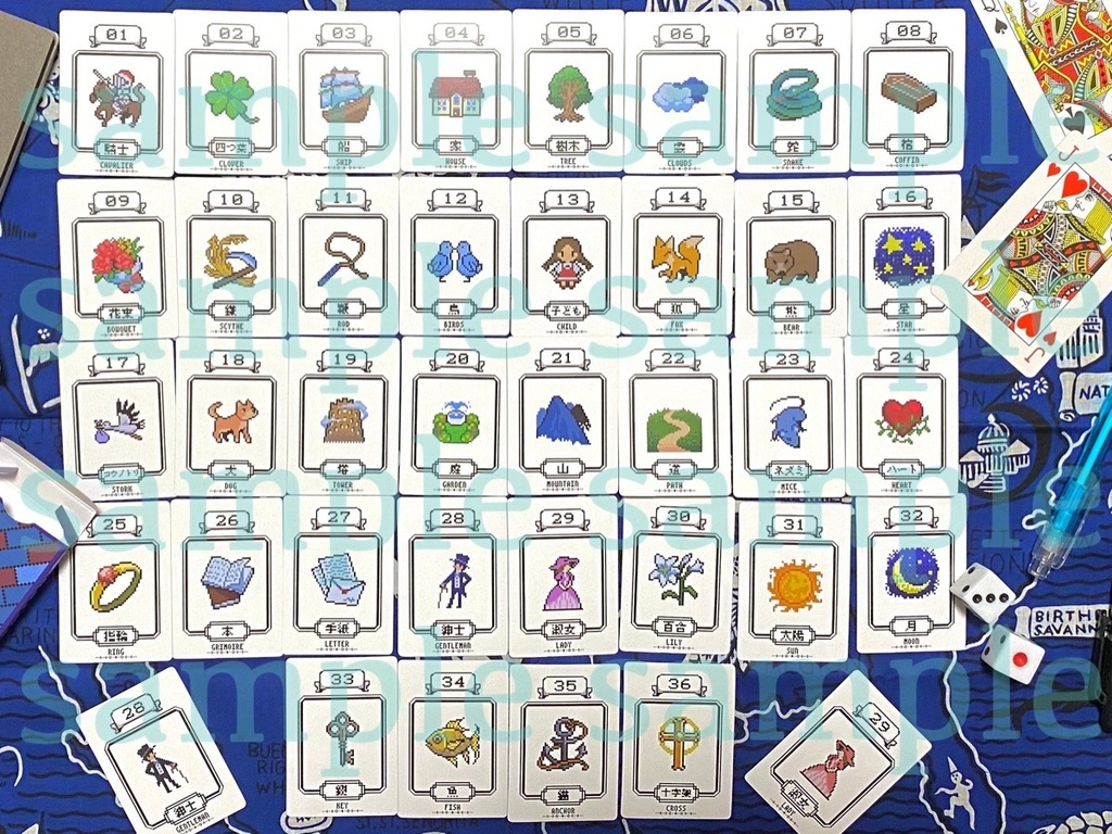 ルノルマンカード／Lenormand “DOTS” - むこうずね - BOOTH