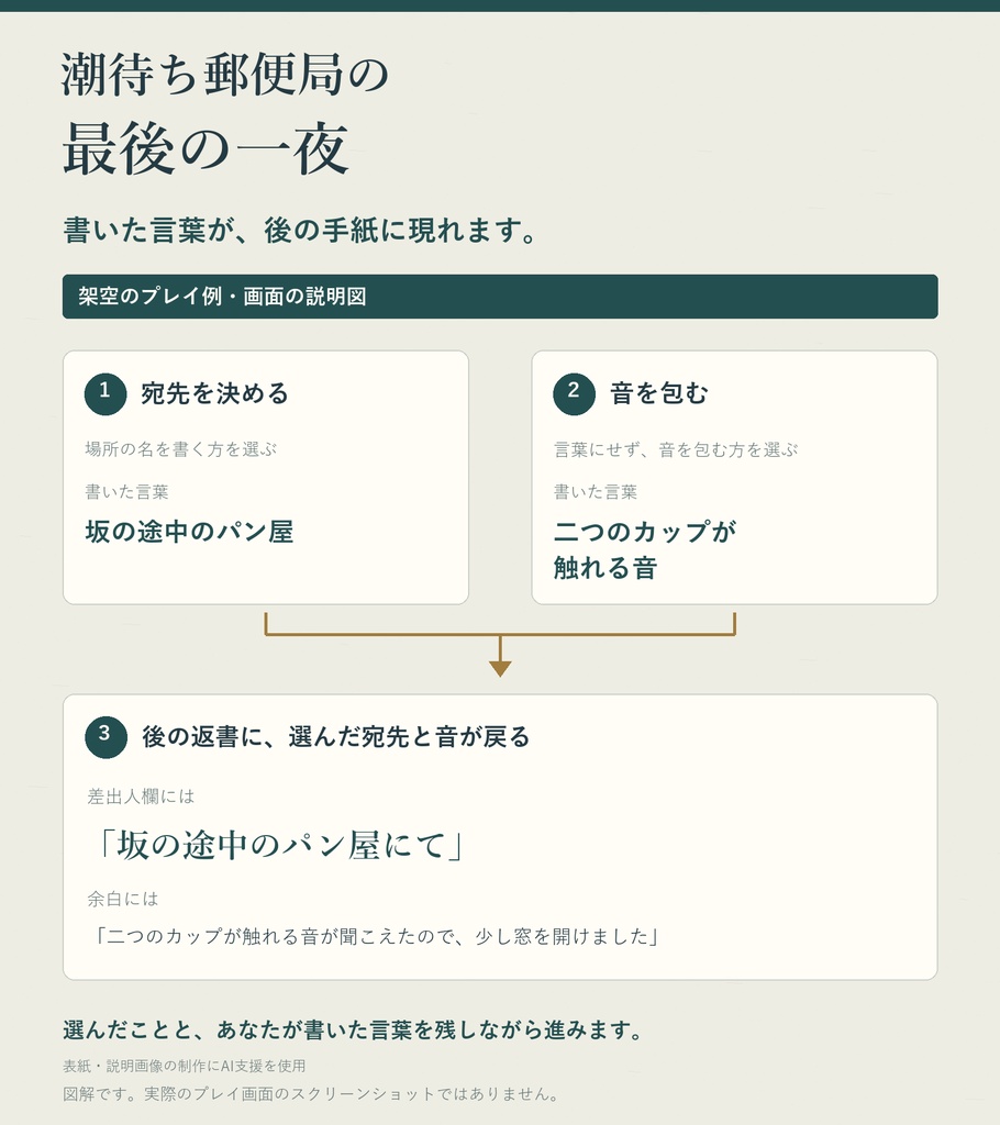 【無料見本】潮待ち郵便局の最後の一夜|1人で読む・書く第一章