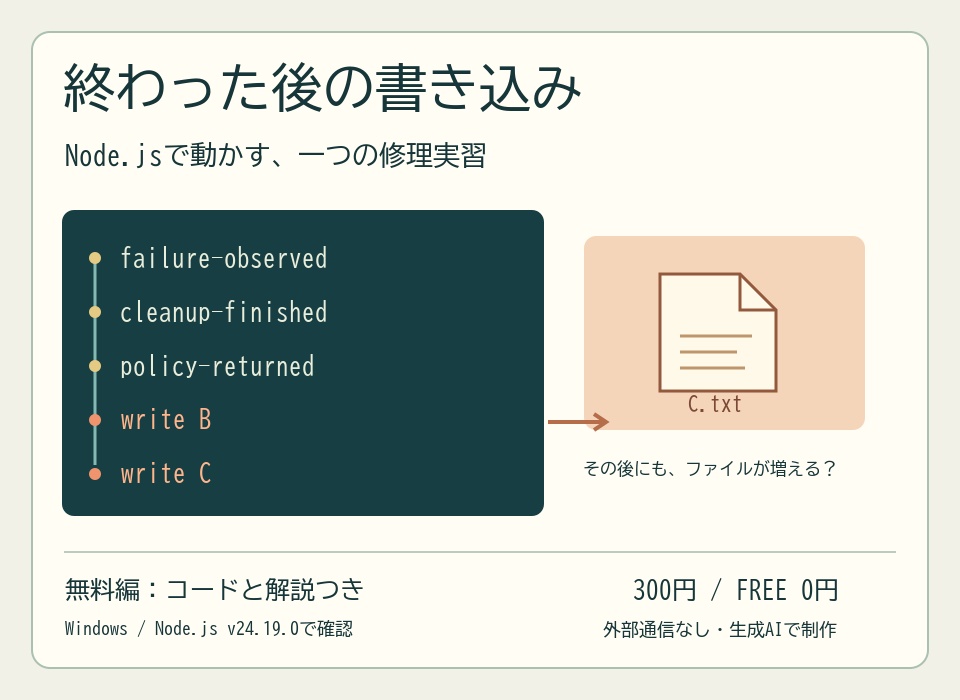 終わった後の書き込み｜Node.js 非同期処理の修理実習