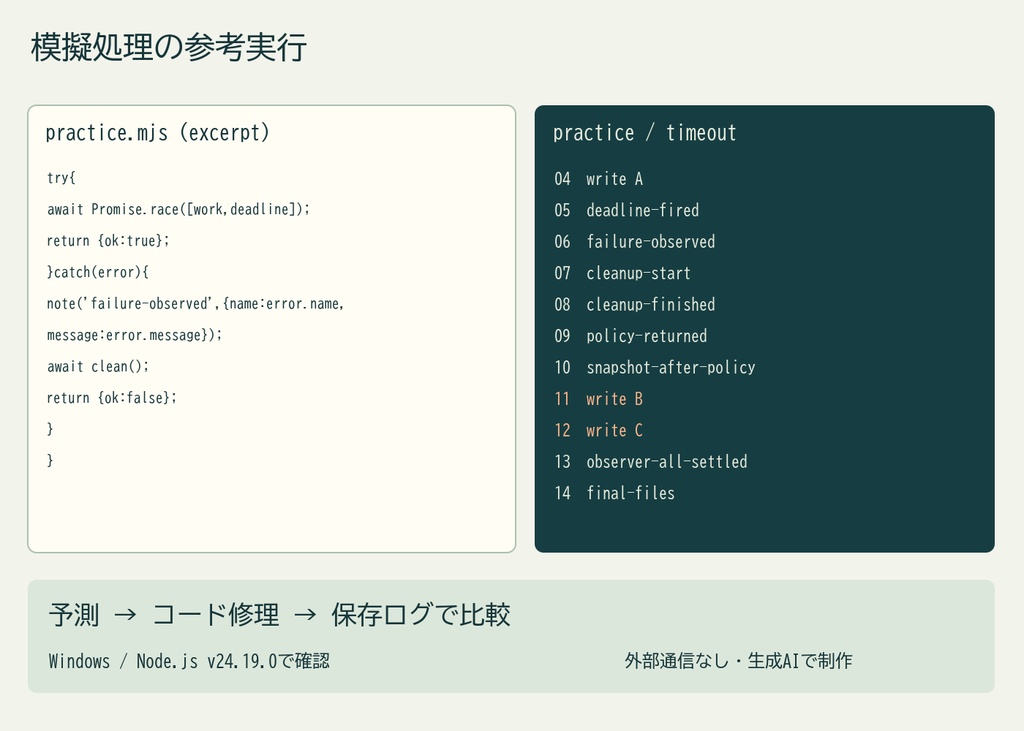 終わった後の書き込み|Node.js 非同期処理の修理実習