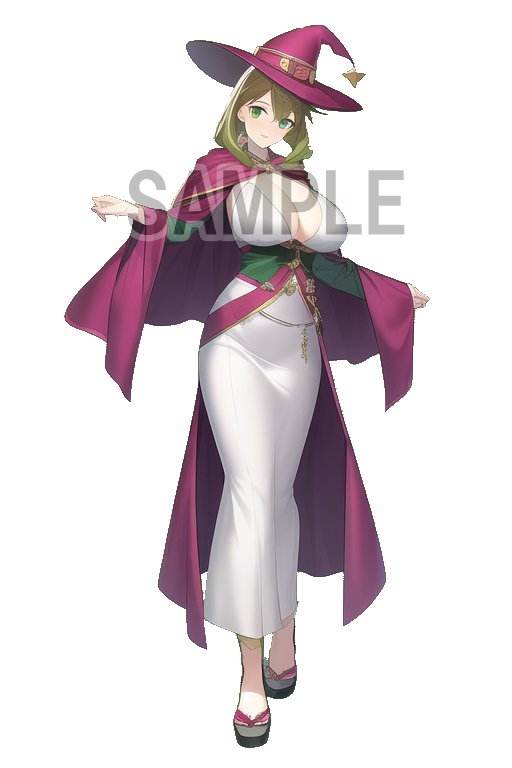 ー立ち絵素材ー 魔法使い女 03