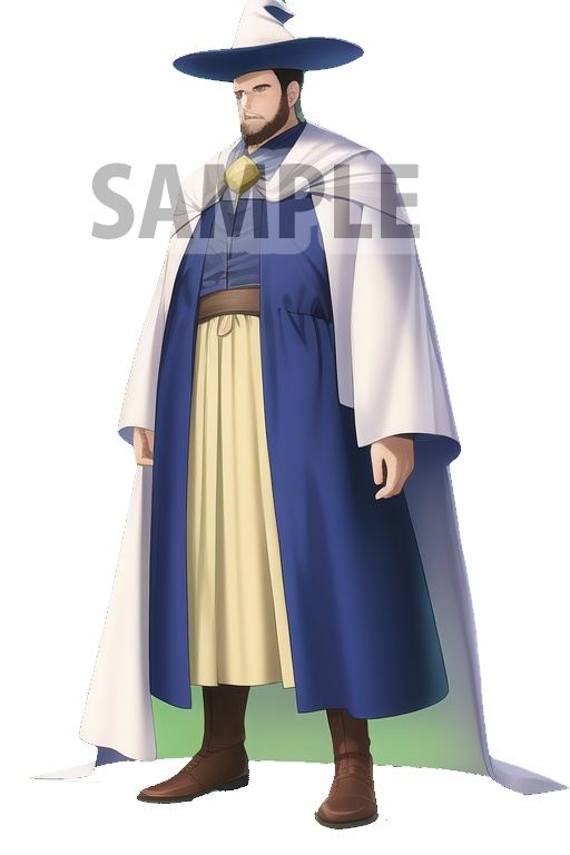 ー立ち絵素材ー 魔法使い男 04