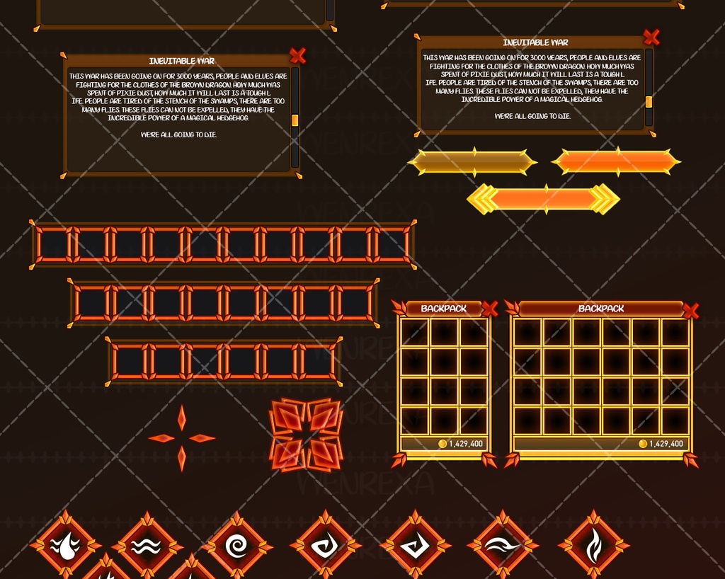 Assets UI インターフェイスアニメ RPG & Interface Anime RPG