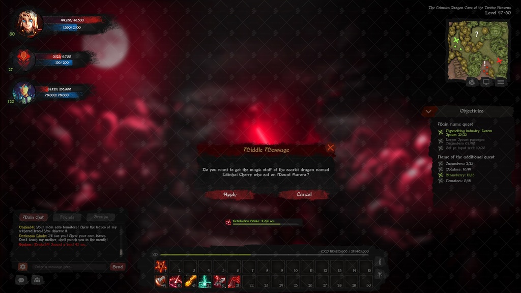 Anime UI MMORPG Dark Templar