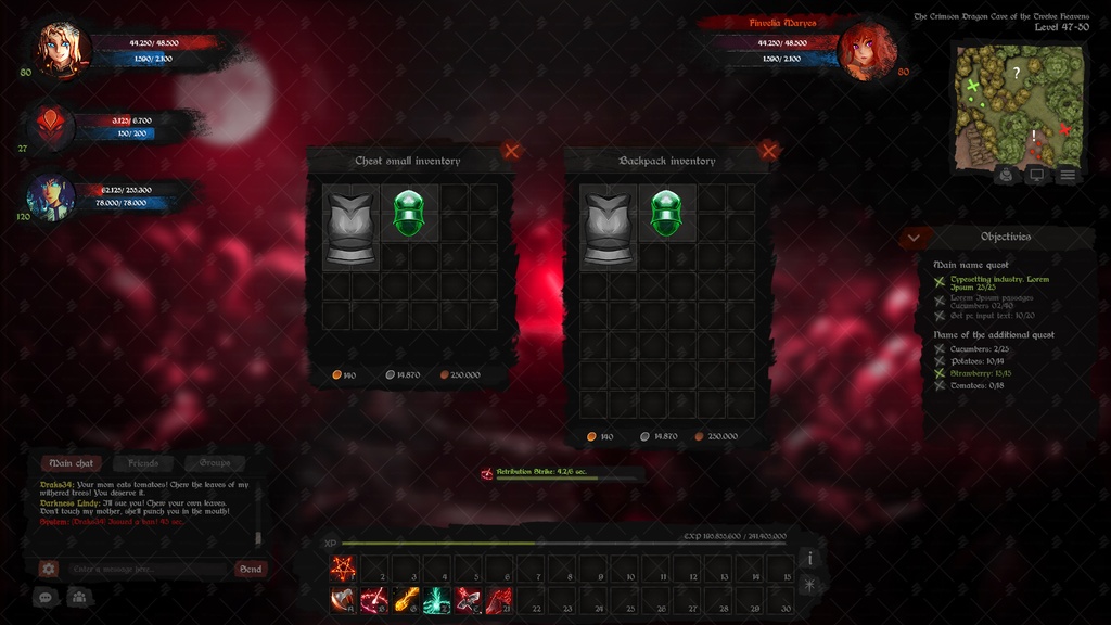 Anime UI MMORPG Dark Templar