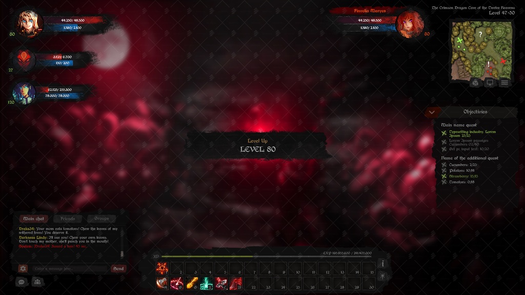 Anime UI MMORPG Dark Templar