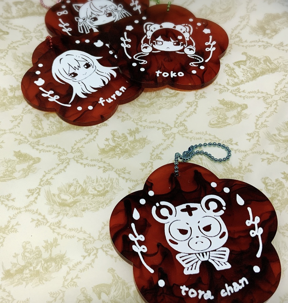 べっ甲アクリルキーホルダー【にじそ09】