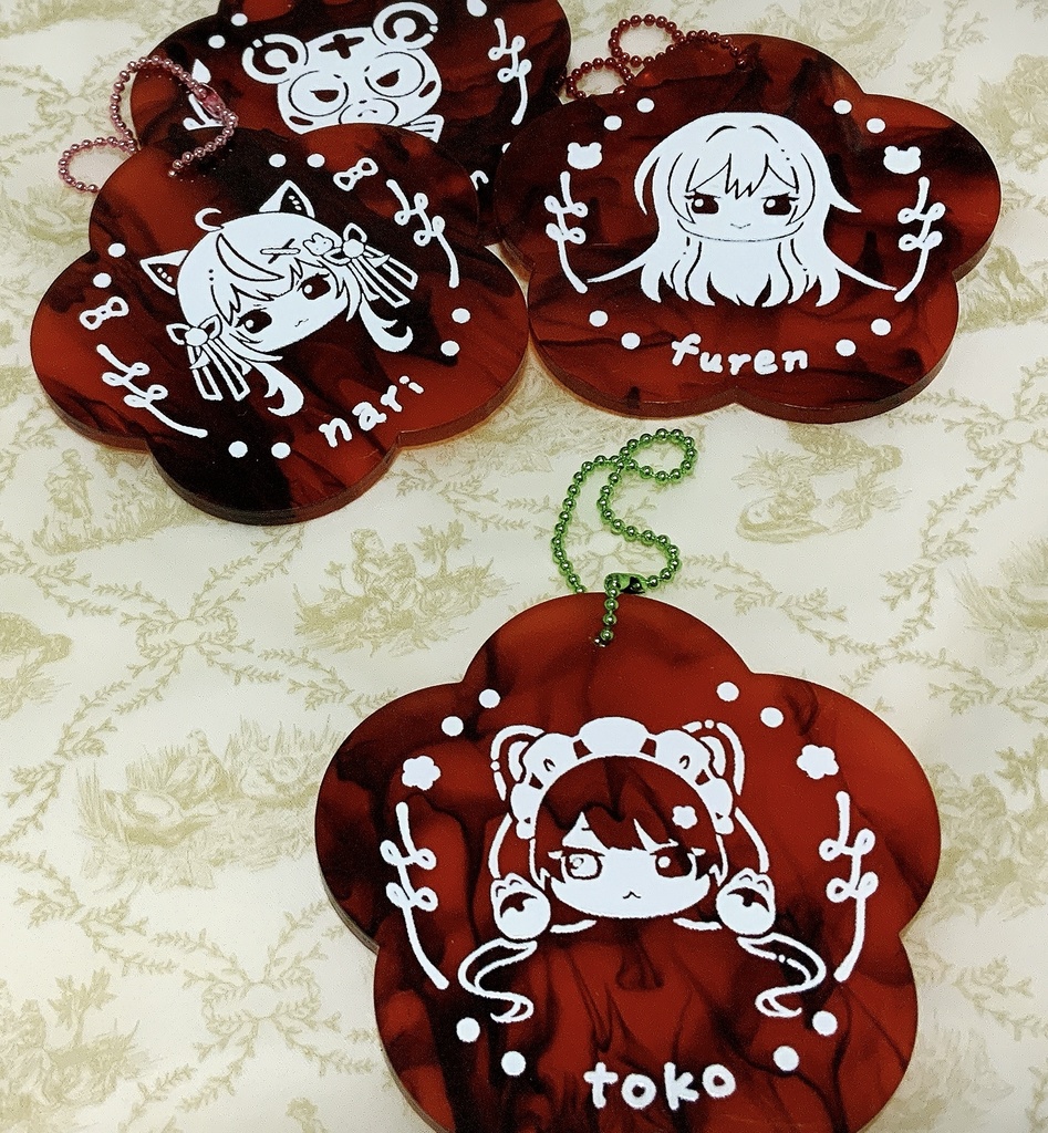 べっ甲アクリルキーホルダー【にじそ09】