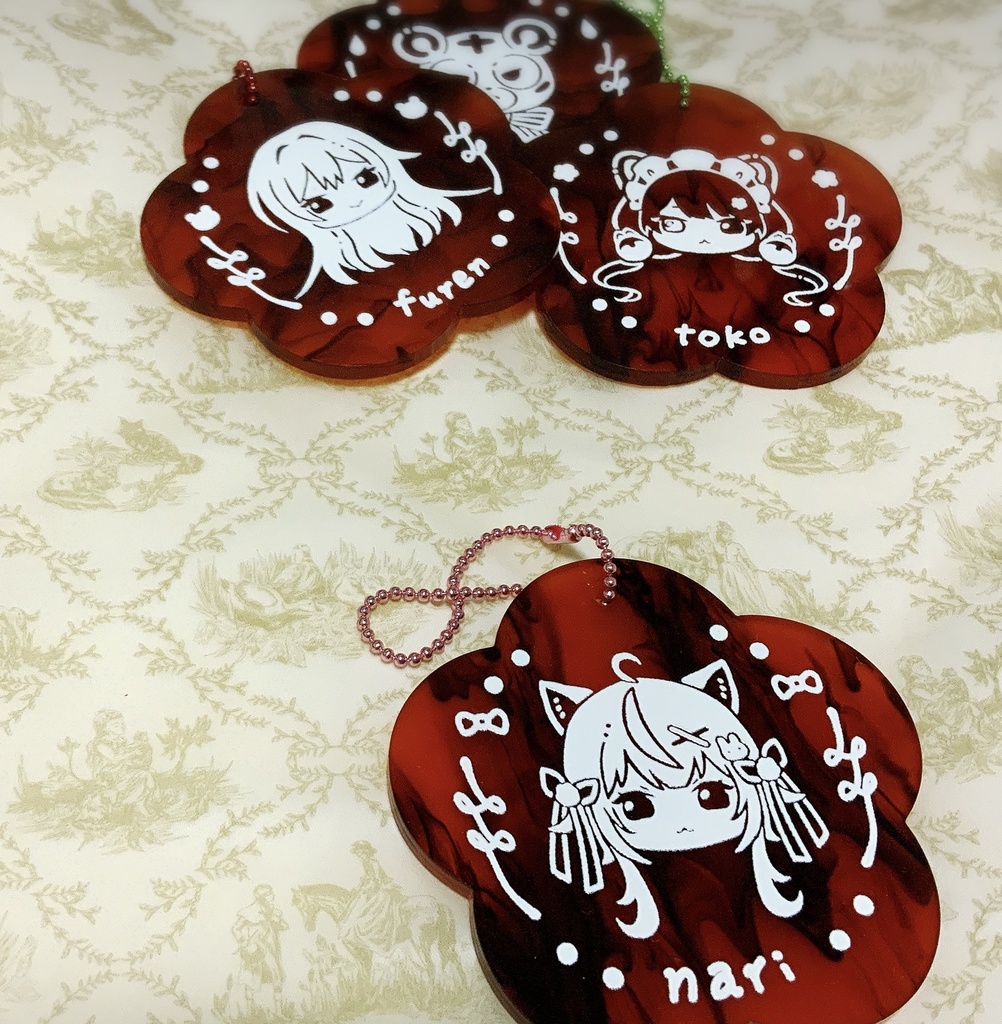 べっ甲アクリルキーホルダー【にじそ09】