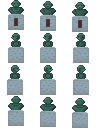 【ピクスク】理事長の銅像、用務員アバター（32ドット×32ドット）