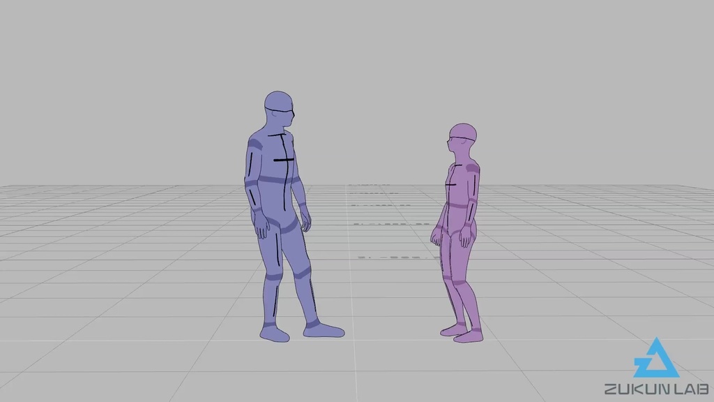 \『勉強させてください!』価格 /【#34】会話しながら立っている人④(若者/男女/2人組/スマホあり)【モブ用モーション】